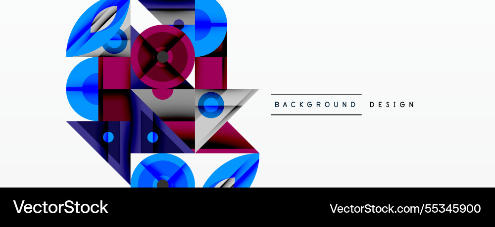 Dynamic geometric composition with sharp angles Vector Image