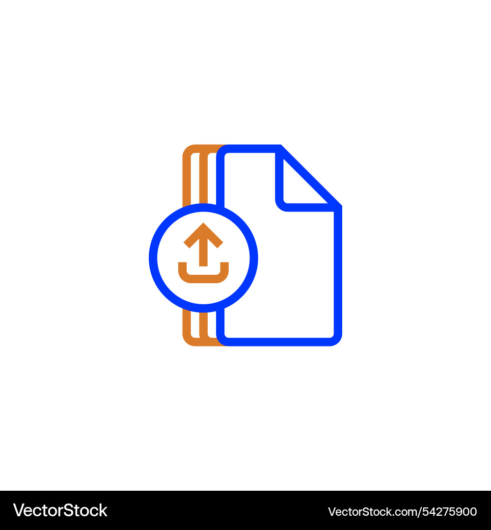File upload line icon linear style sign File upload line icon linear style sign vector image
