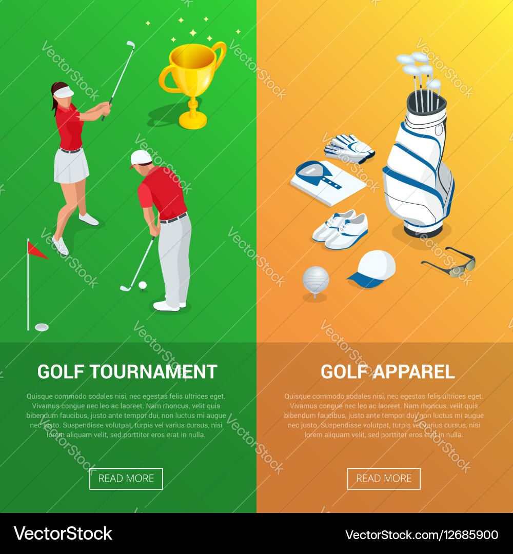 Golf Tournament Banners Vector Image
