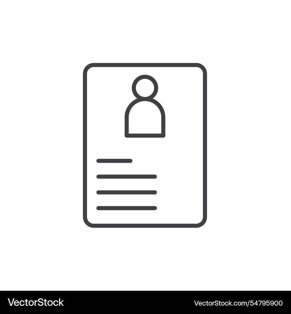 Identity card icon element design template vector image