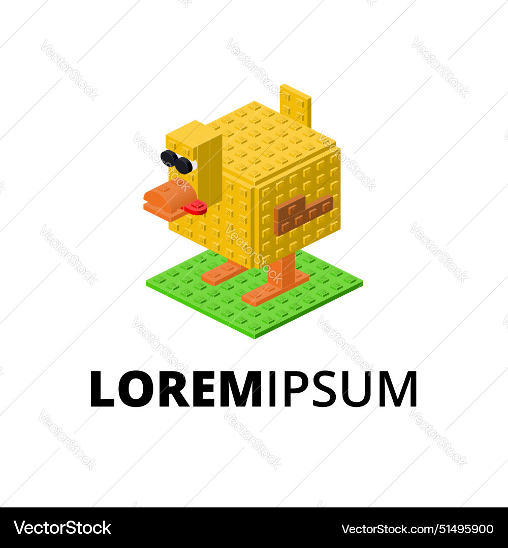Logo with duck for print and design Logo with duck for print and design vector image