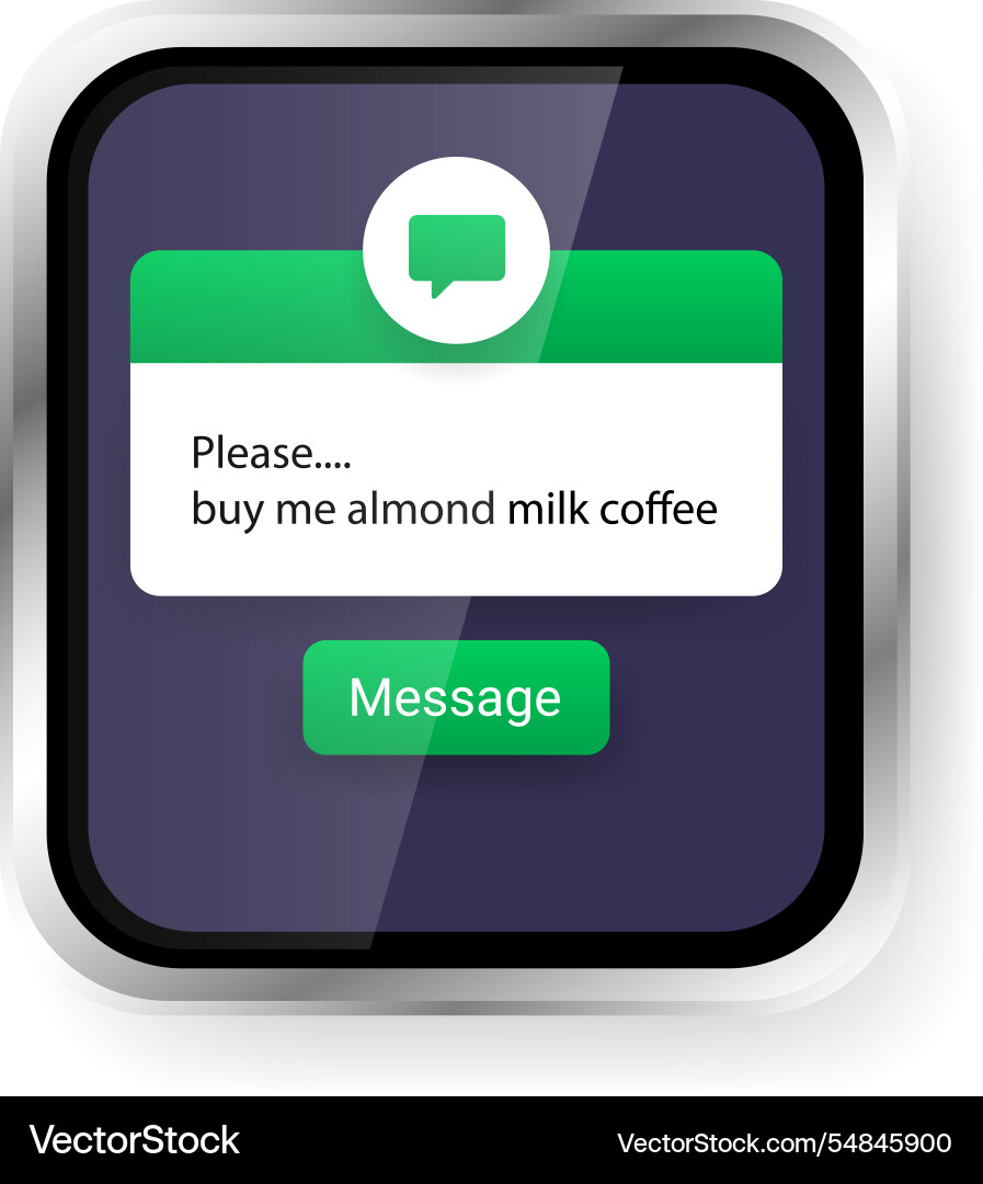 Message reply user interface template Vector Image