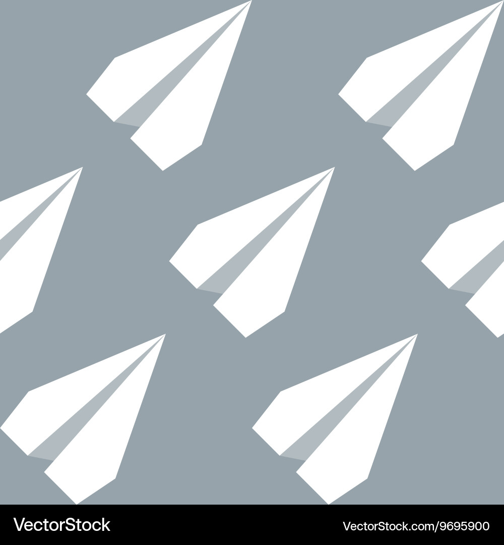 Paper Plane Pattern - Seamless vector image