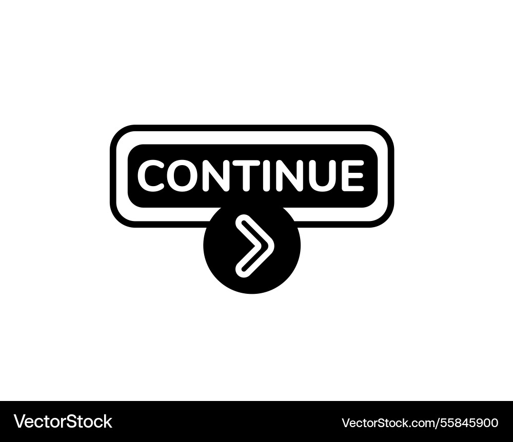 Simple bold button design with arrow encouraging Vector Image