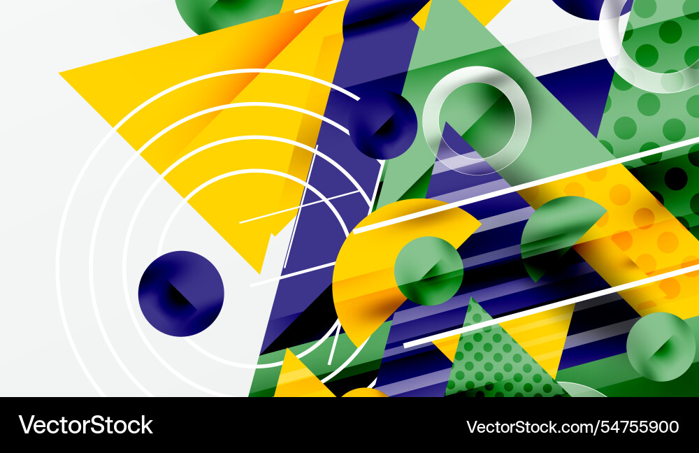 Sleek abstract background - layered triangles Vector Image