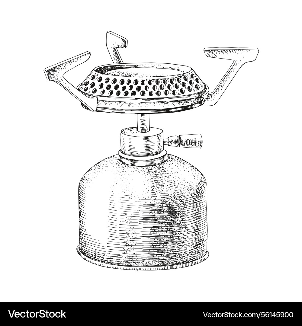 Touristic gas burner Touristic gas burner vector image