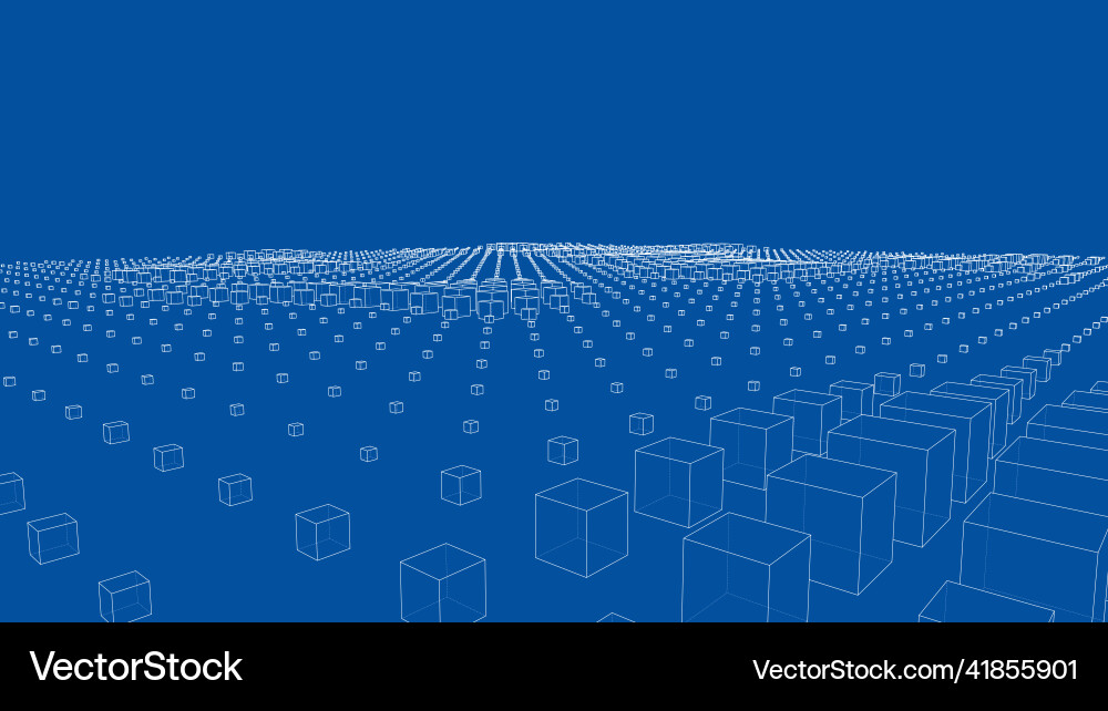 Abstract boxes background vector image