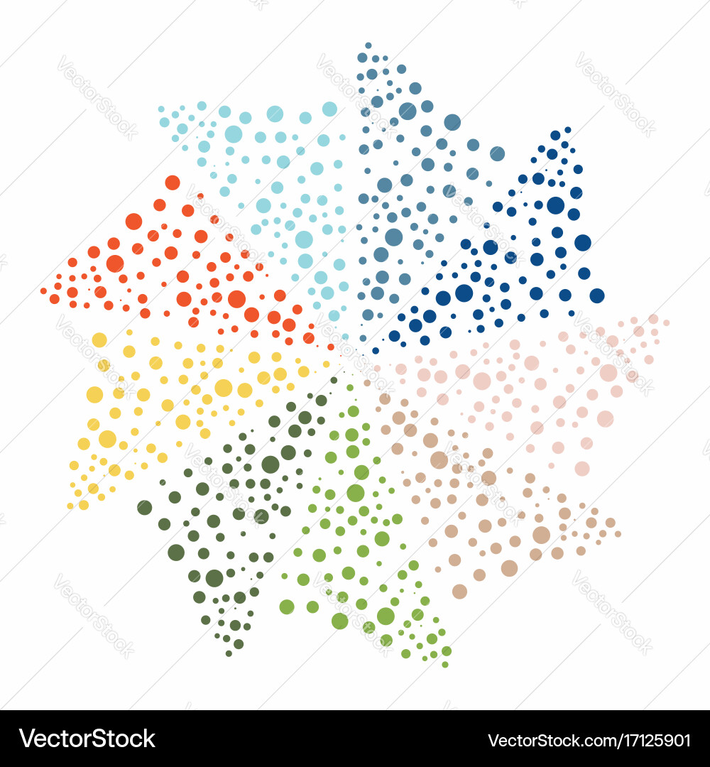 Colorful abstract pattern with circles vector image