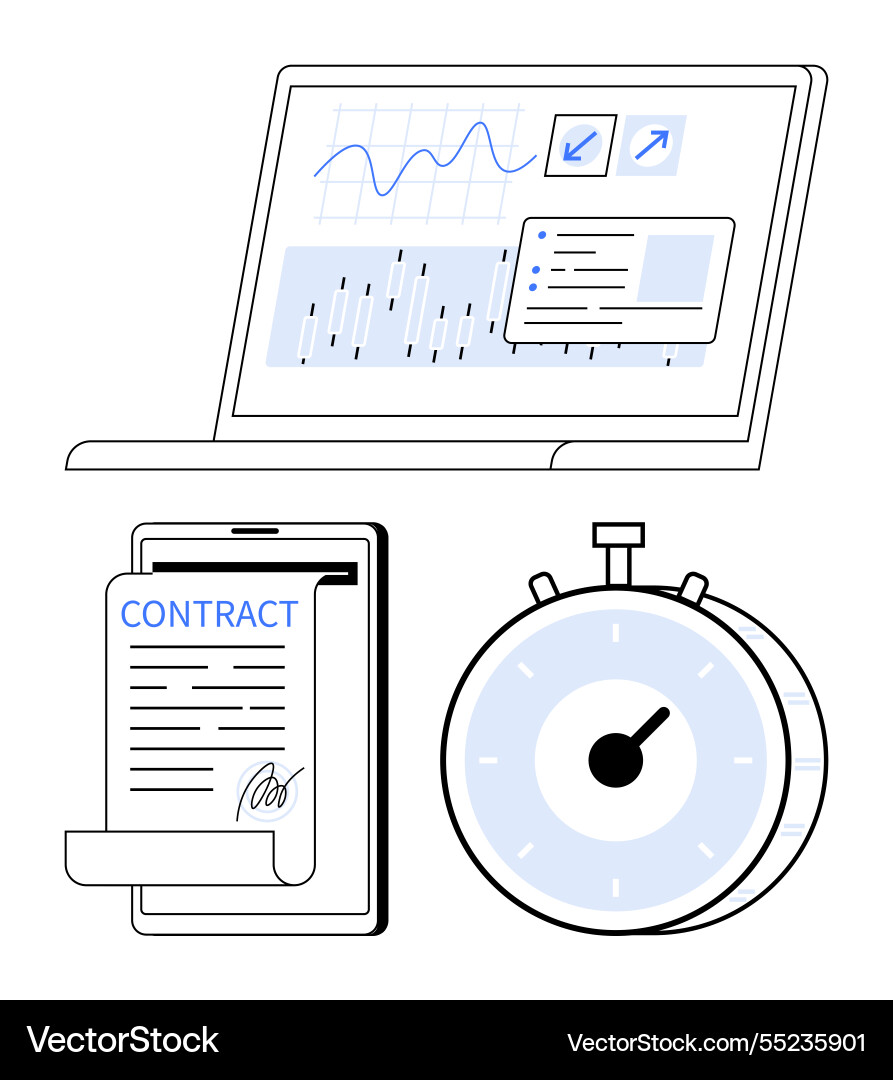 Digital contract signing via tablet data analysis Digital contract signing via tablet data analysis vector image