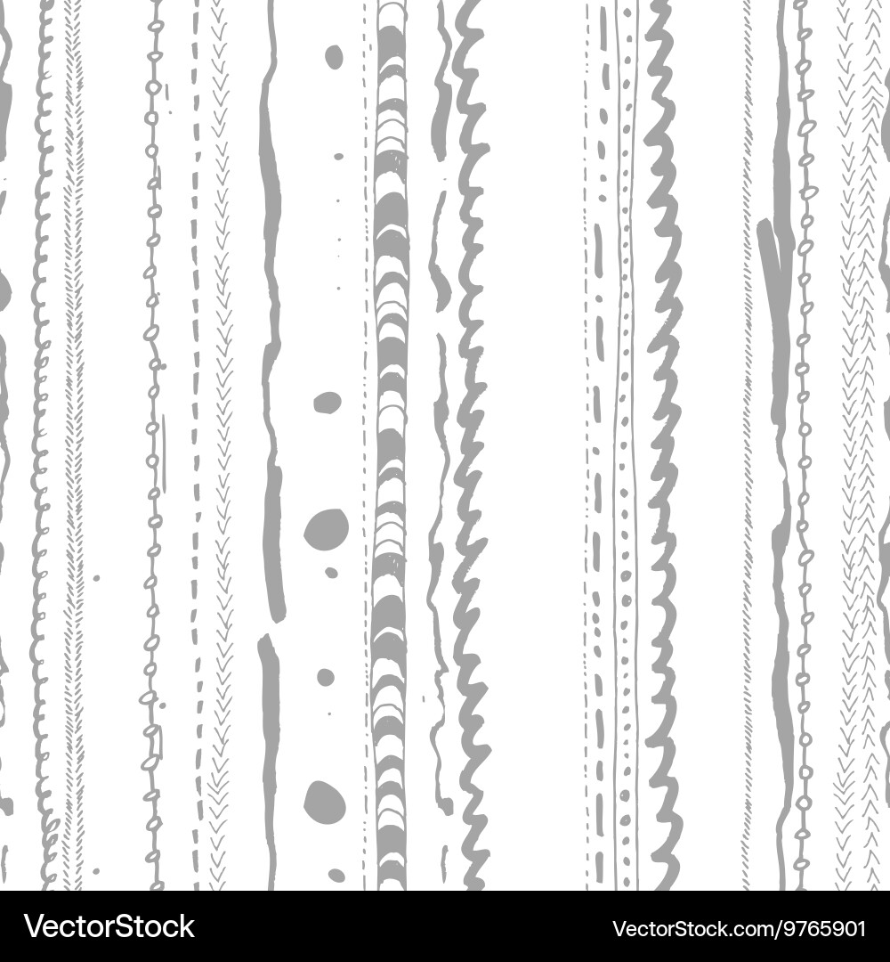 Doodle Stripes Pattern Vector Image