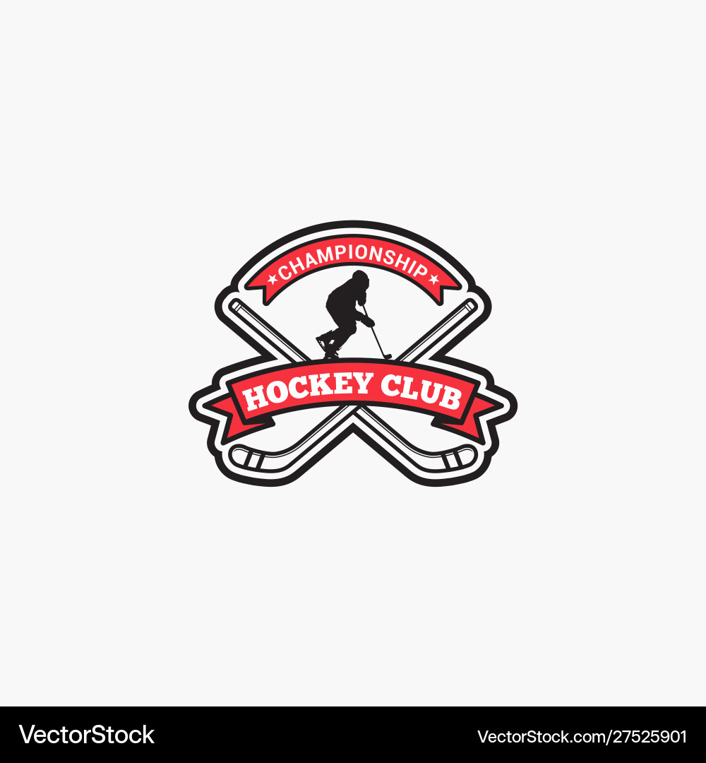 Hockey Club Badge - Classic Logo vector image