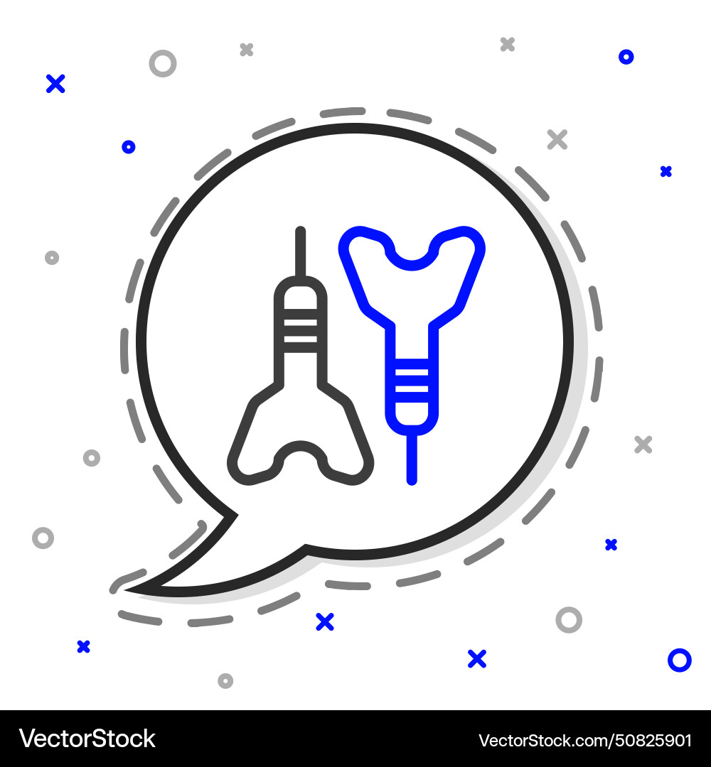 Line dart arrow icon isolated on white background Line dart arrow icon isolated on white background Vector Image