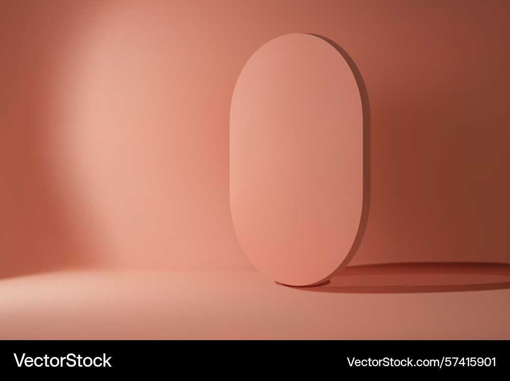 Minimal coral backdrop with vertical rounded Vector Image