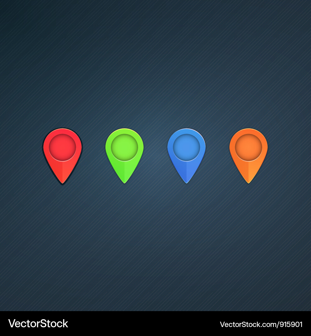Navigation Point Icons vector image