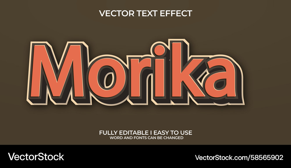3D Text Effect - Editable Vector Image