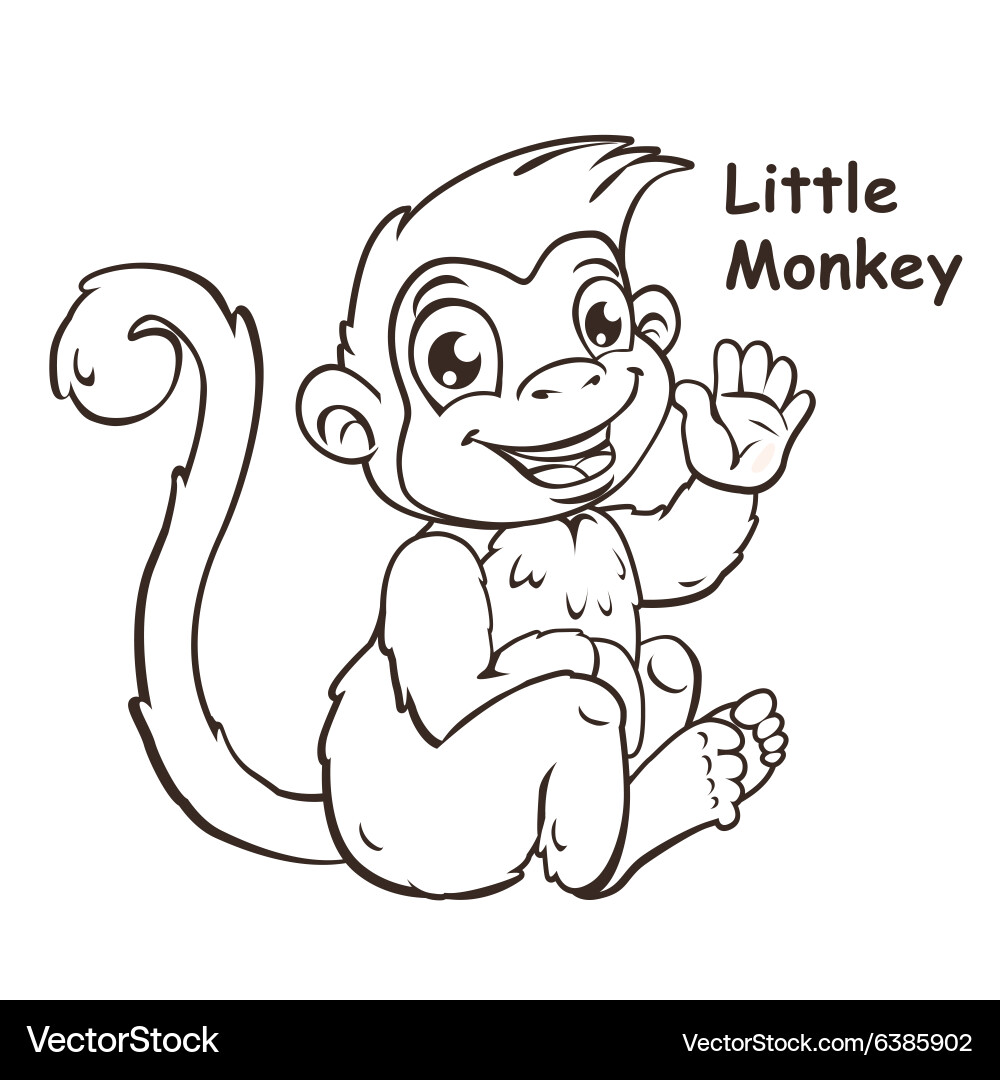 Hello Monkey Cartoon Vector Images (63)