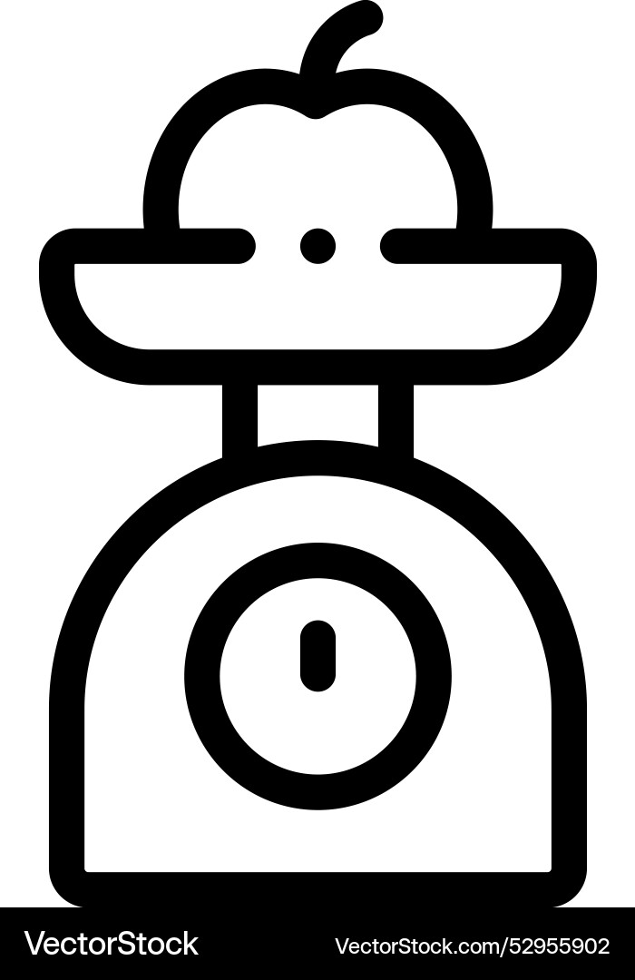 Diet icon thin linear style design isolated Vector Image