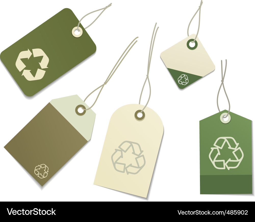 Eco Labels - Set of Five Vector Image