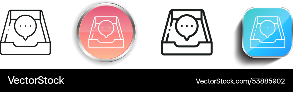 Empty icon thin linear regular and button style Empty icon thin linear regular and button style vector image