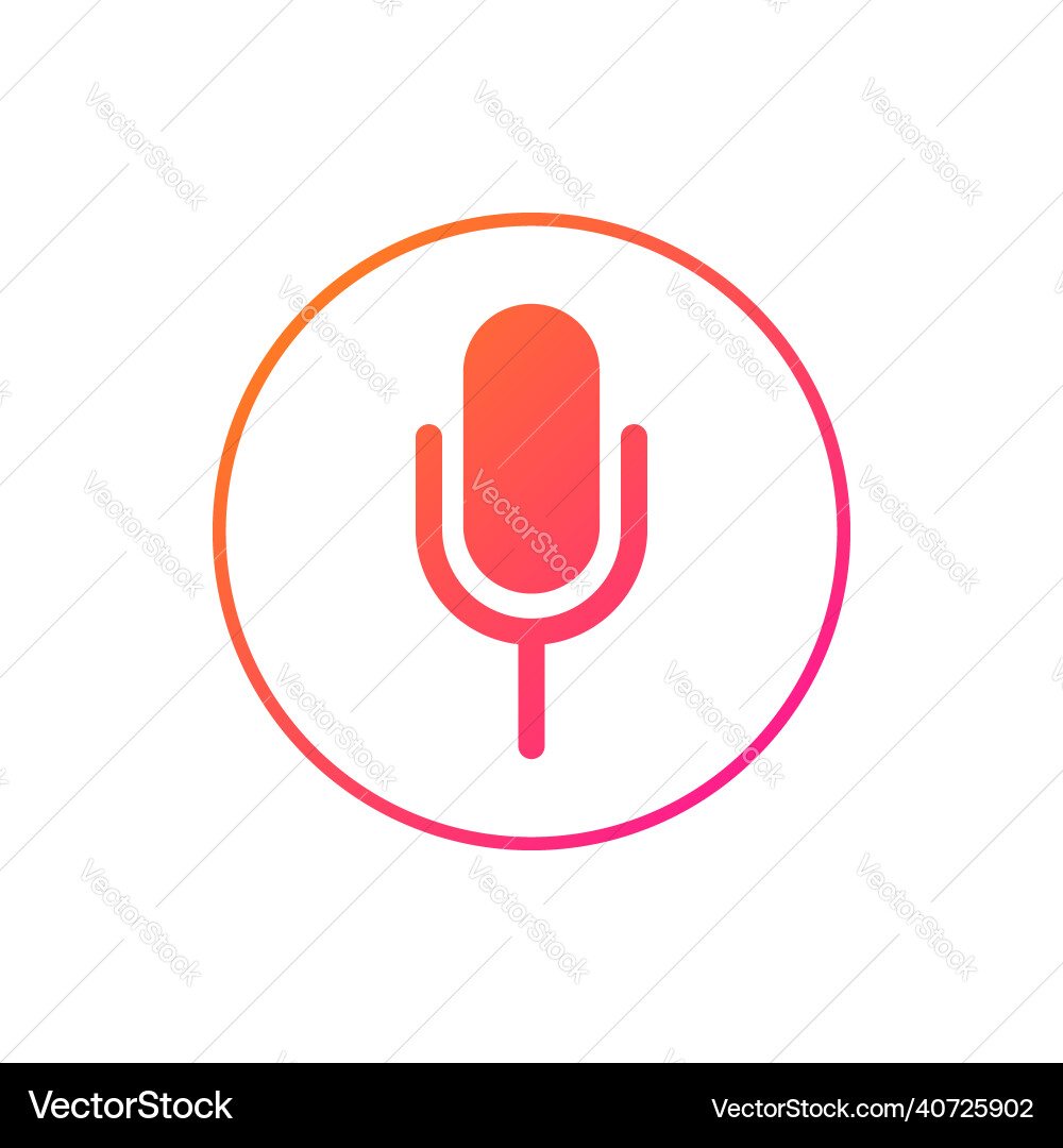 Mic button smart speaker personal assistant ai Mic button smart speaker personal assistant ai Vector Image