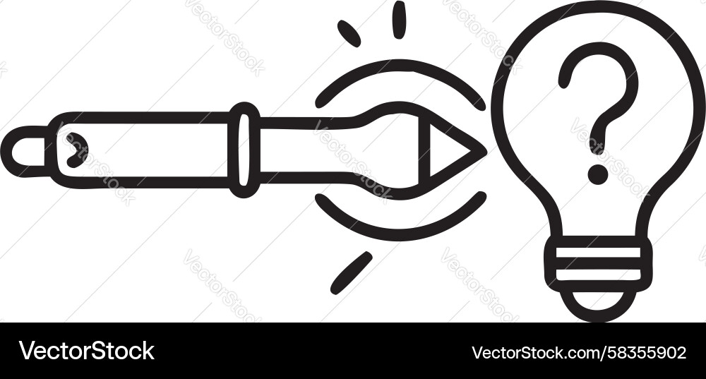 Screwdriver & Question Mark Lightbulb Vector Image