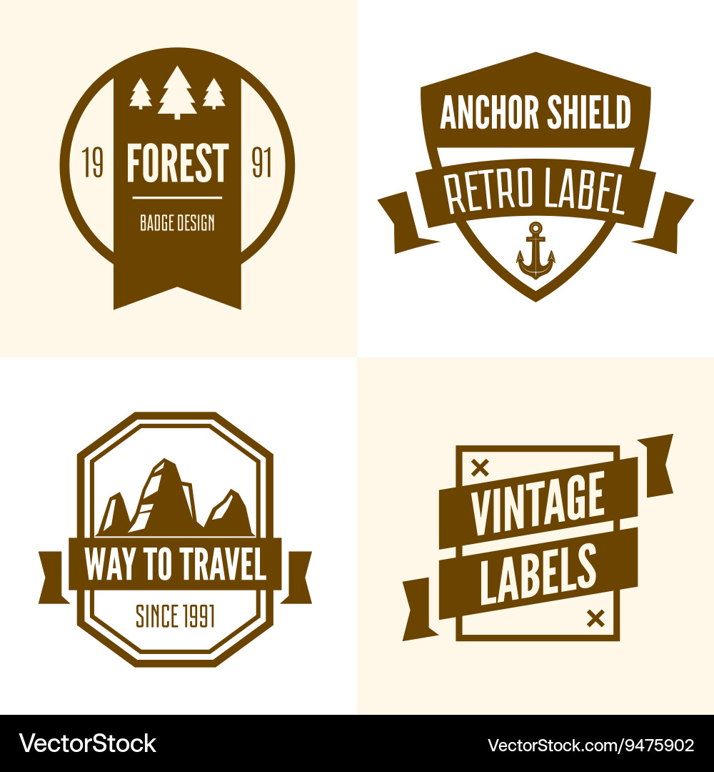 Set of logotypes elements labels badges Vector Image