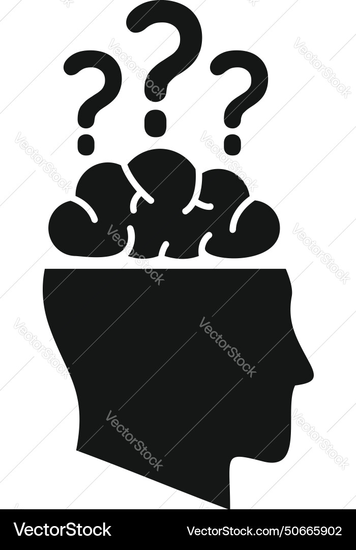 Thinking question idea icon simple reason Thinking question idea icon simple reason vector image