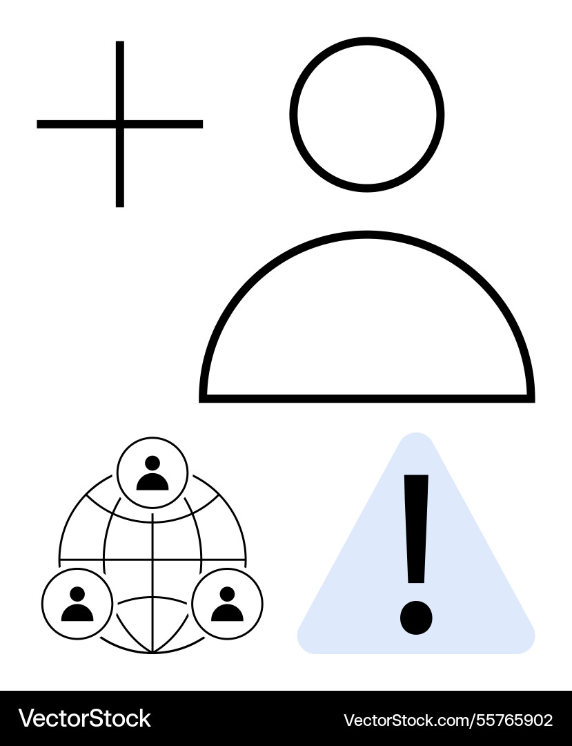 User profile management with global network User profile management with global network vector image