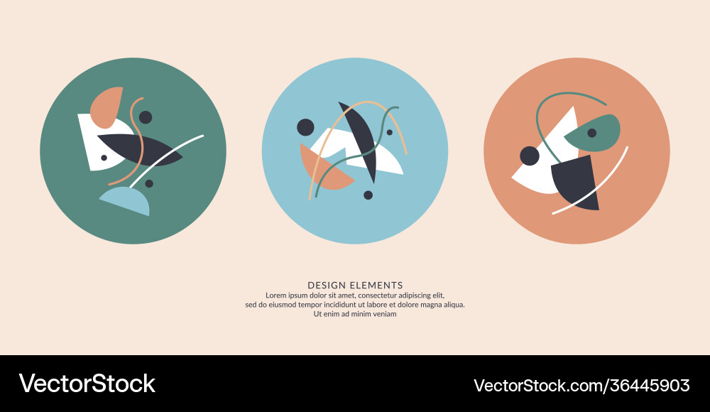 Abstract elements in retro style a template Abstract elements in retro style a template vector image