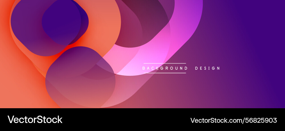 Abstract shapes overlap creating vibrant gradient Abstract shapes overlap creating vibrant gradient Vector Image