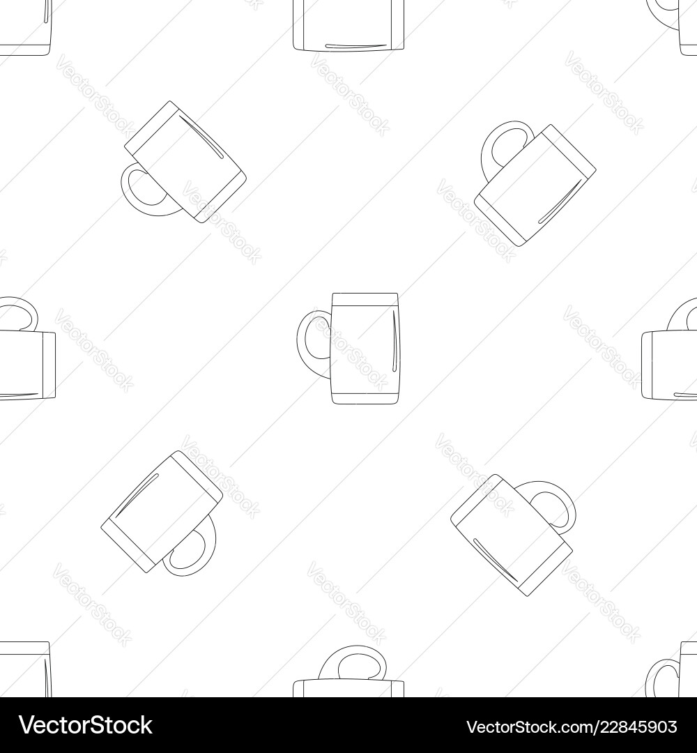 Beer Pint Pattern - Seamless Vector Image