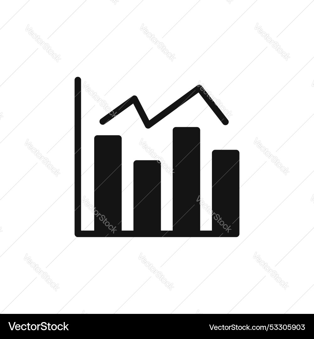 Chart histogram icon set finance graph diagram Chart histogram icon set finance graph diagram vector image