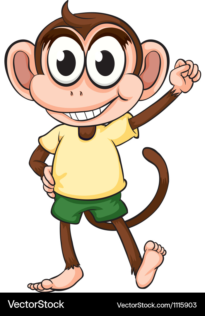 Monkey on a white background Vector Image