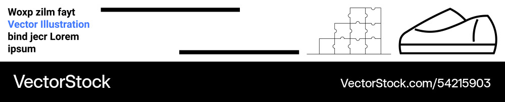 Monochrome sneaker text elements and block Monochrome sneaker text elements and block vector image