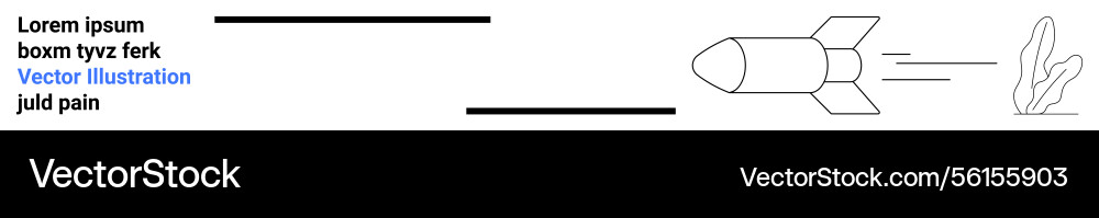 Rocket launch concept with minimalist design Rocket launch concept with minimalist design vector image