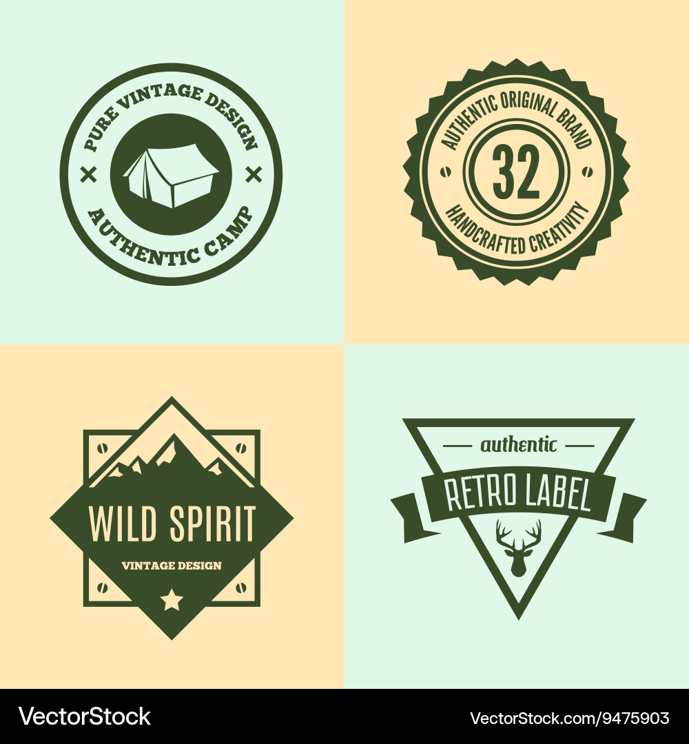 Set of logotypes elements labels badges vector image