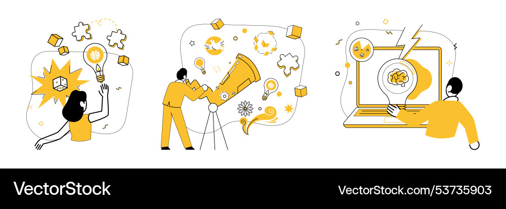 Structured thinking innovation transforms Structured thinking innovation transforms vector image