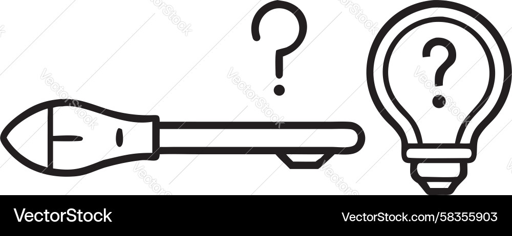 Two Screwdrivers - Question Marks Vector Image