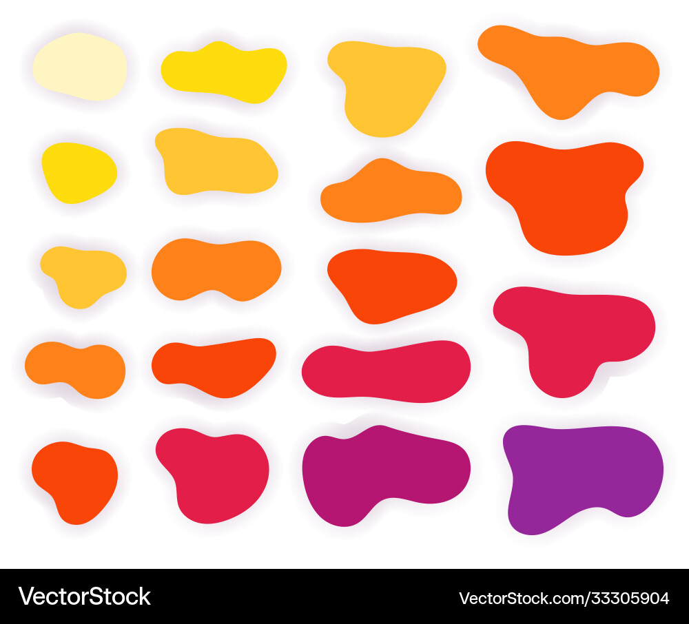 Abstract color patches with shadows elements Vector Image