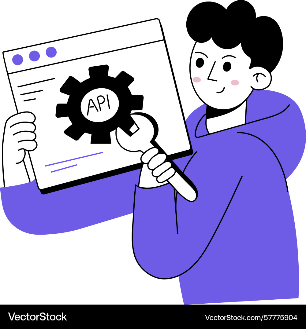 Api development Vector Image