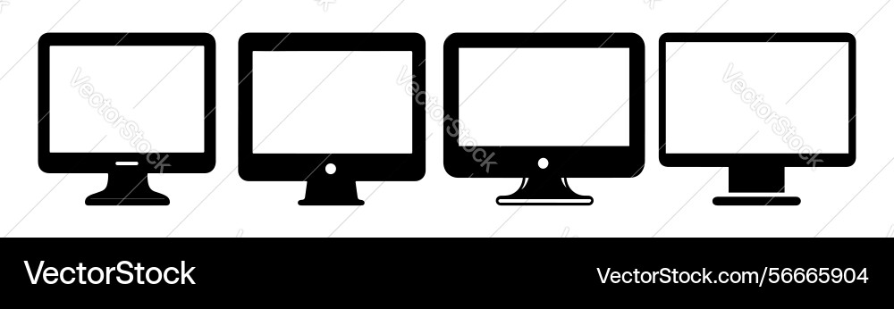 Computer monitor icons design vector image