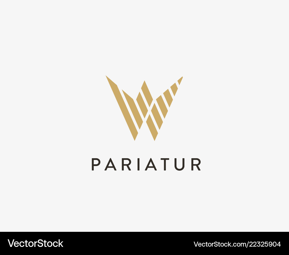 Crown flower logo letter w premium Crown flower logo letter w premium vector image
