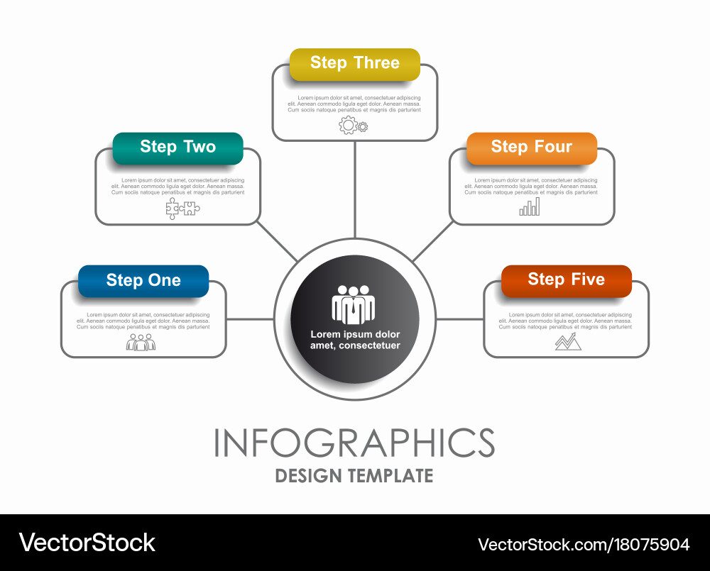 Infographic template can be used for workflow Vector Image