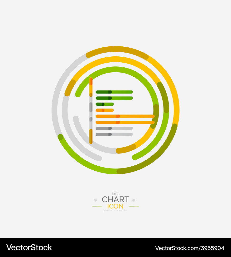 Line graph chart icon Vector Image