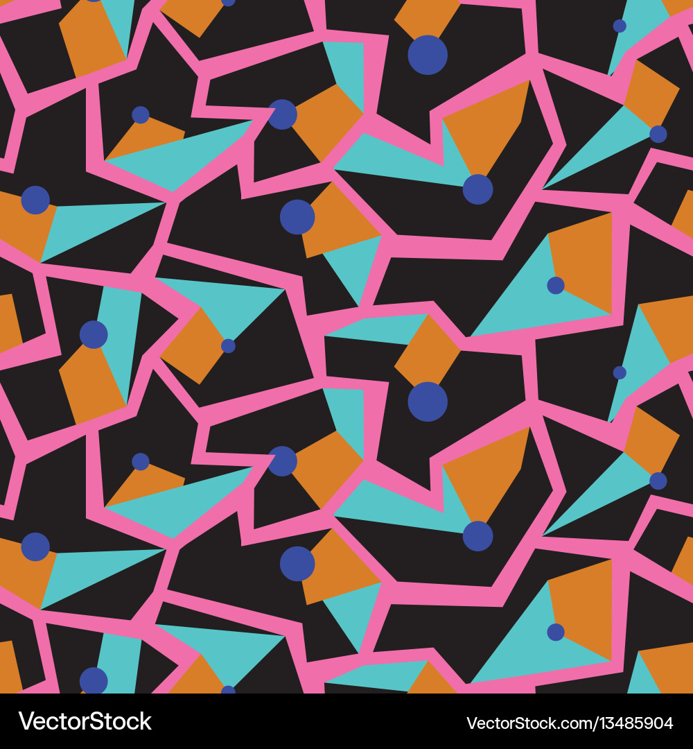 Memphis Style Geometric Pattern vector image