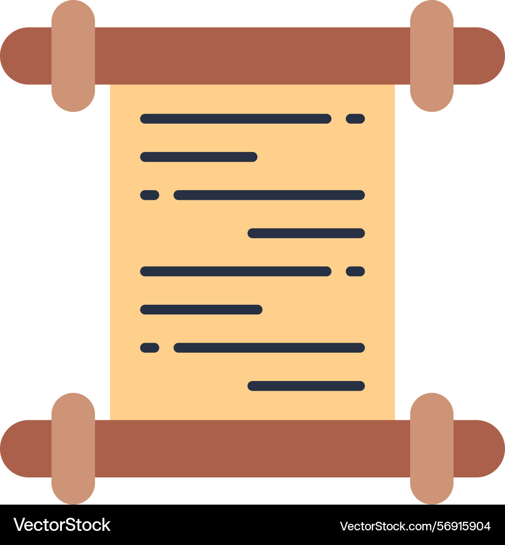 Old scroll icon Vector Image