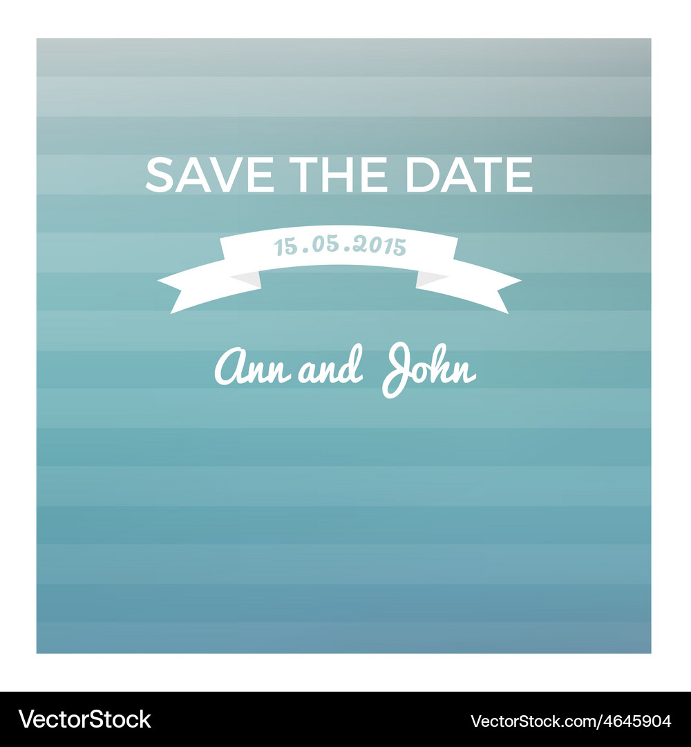 Save the date card Vector Image