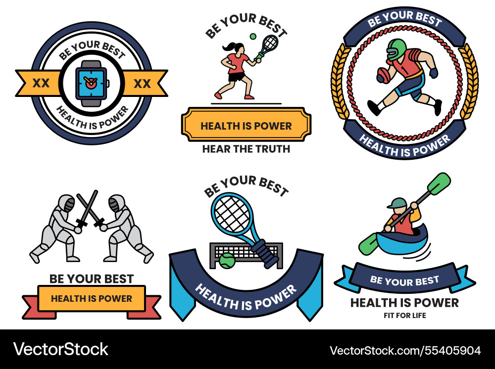 Set of in the concept sports and exercise Vector Image