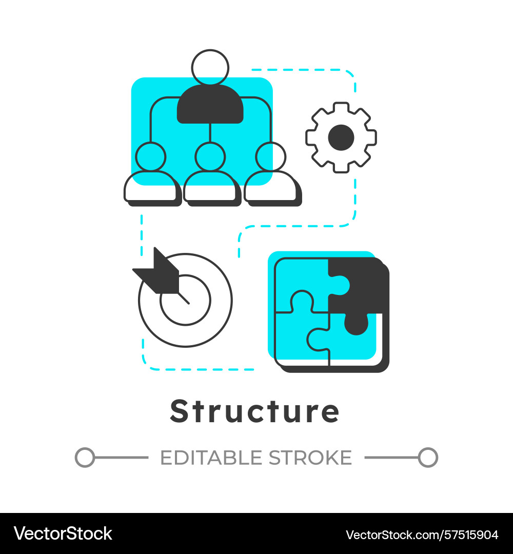 Structure modern linear concept icon Structure modern linear concept icon vector image