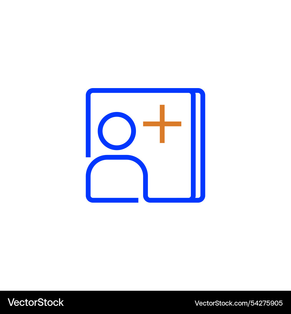 Add friend line icon linear style sign for mobile Add friend line icon linear style sign for mobile vector image